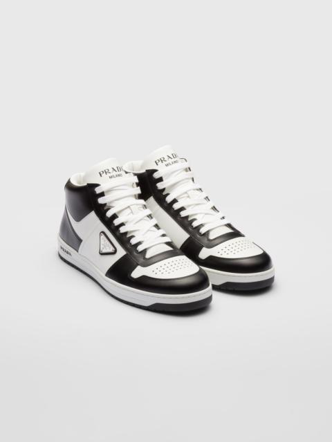 Prada Downtown leather high-top sneakers