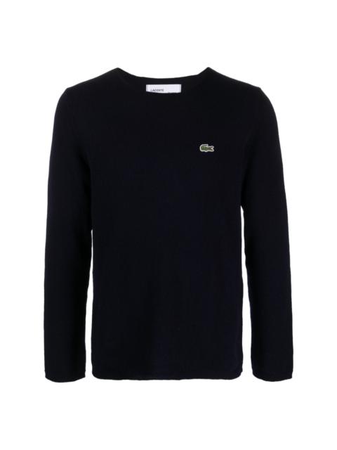 x Lacoste intarsia-knit logo jumper