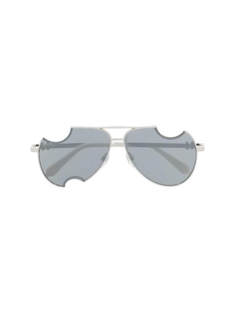 Dallas cut-out pilot-frame sunglasses