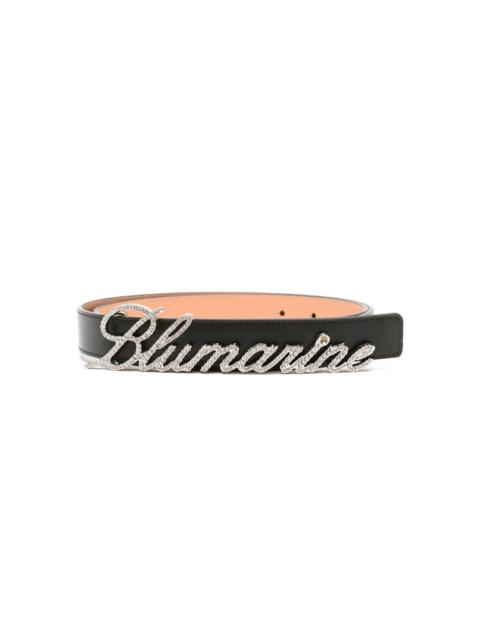 Blumarine logo-lettering leather belt