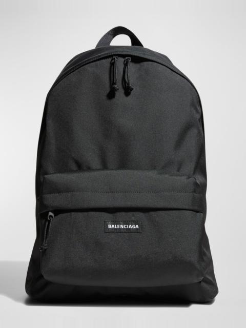 BALENCIAGA Men's Nylon-Canvas Logo Backpack