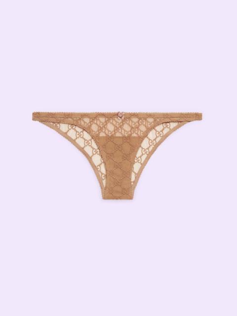 GUCCI GG embroidered tulle briefs