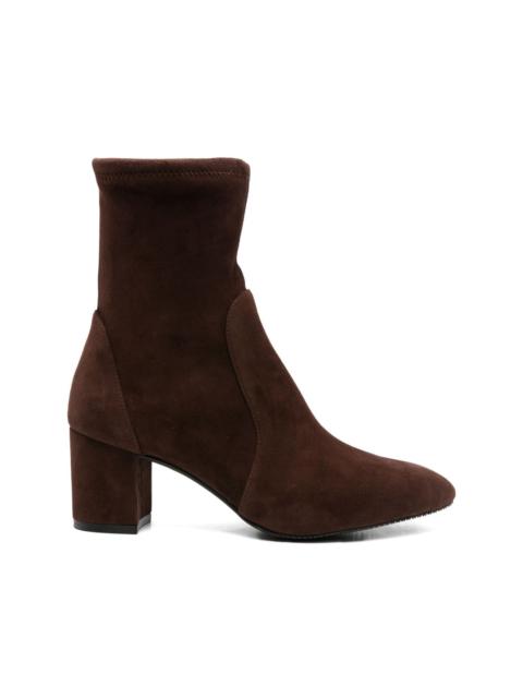 Stuart Weitzman 65mm suede sock boots