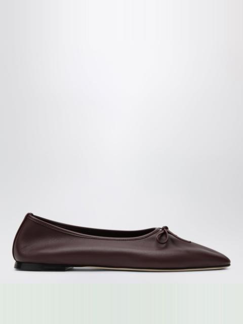 DEAR FRANCES Burgundy Leather Gala Ballet Flats
