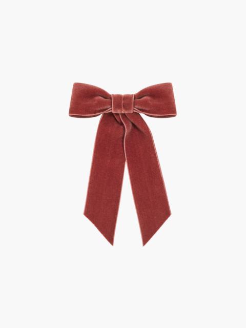 Wide Velvet Bow Barrette