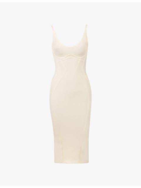House of CB The Sculpt Halter-Neck Bandage Stretch-Woven Midi Dress