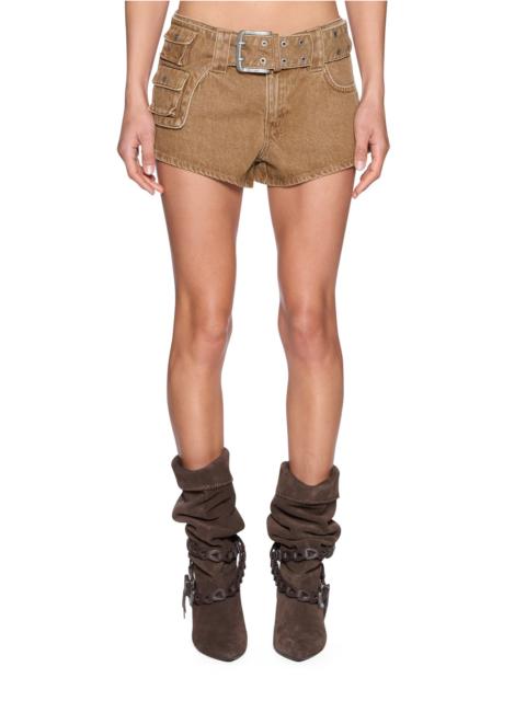 Ksubi MICRO SHORT BELTED RIDER BROWN