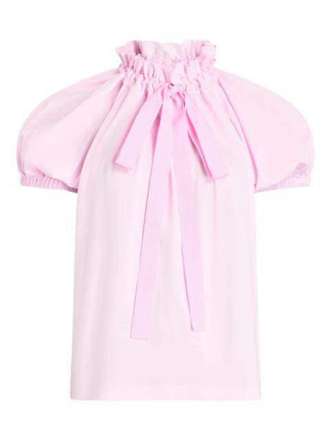 PATOU ruffled tie-fastening top