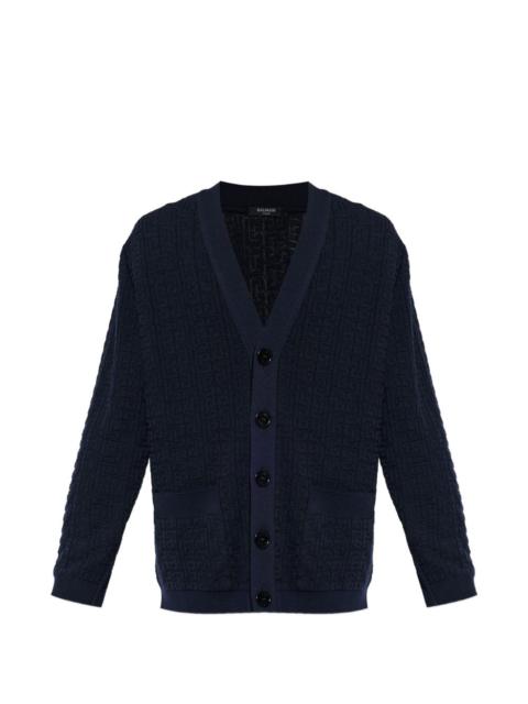 Balmain jacquard V-neck cardigan
