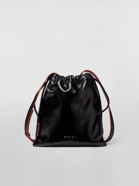 Marni MUSEO SOFT  BAG IN SHINY TWO-TONE CALFSKIN LEATHER