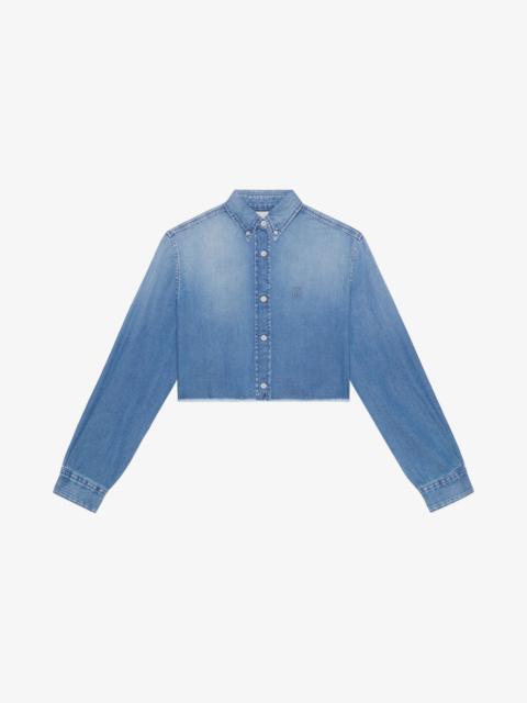 Givenchy CROPPED SHIRT IN DENIM