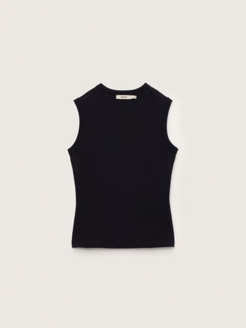 PANGAIA Womens T-Shirt Tank Top - Black