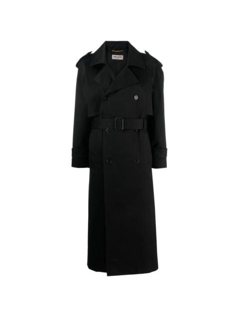 SAINT LAURENT Classic cotton trench coat