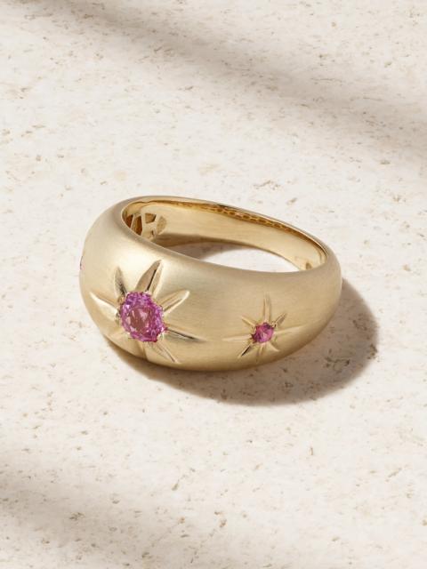 JACQUIE AICHE Starburst 14-karat Gold Sapphire Ring