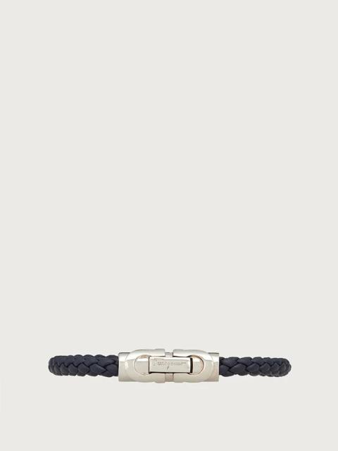 FERRAGAMO LEATHER BRACELET - SIZE 19