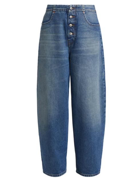 MM6 Maison Margiela Women's High-Rise Straight-Leg Jeans - Medium Blue