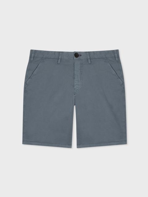 Stone Blue Stretch Pima-Cotton Shorts