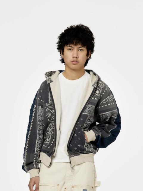 Kapital SWT KNIT BANDANA BIVOUAC HOODED BLOUSON (BLACK)