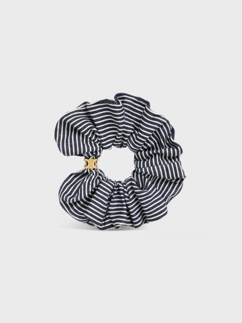 CELINE Celine Scrunchy Stripes in Cotton and Brass with Gold Finish