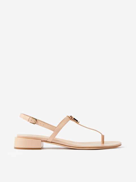 Monogram Motif Leather Sandals