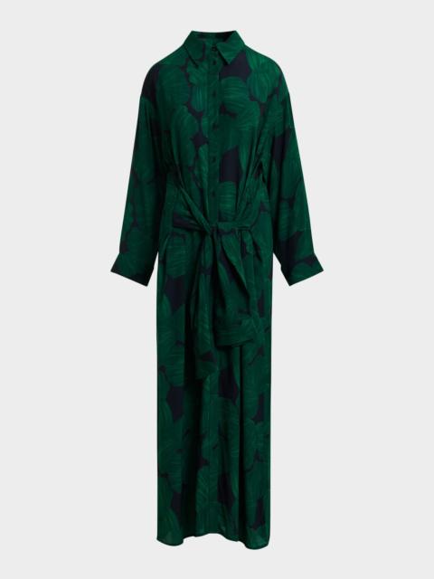 ESSENTIEL ANTWERP Kamila Tie-Waist Maxi Shirtdress