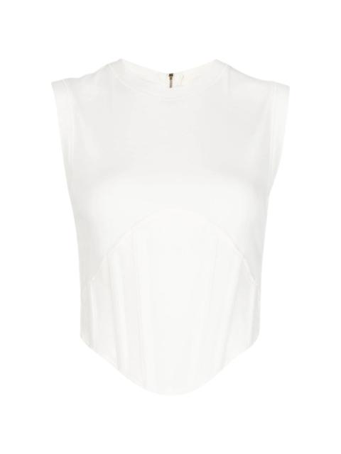 Dion Lee fine-ribbed corset tank top