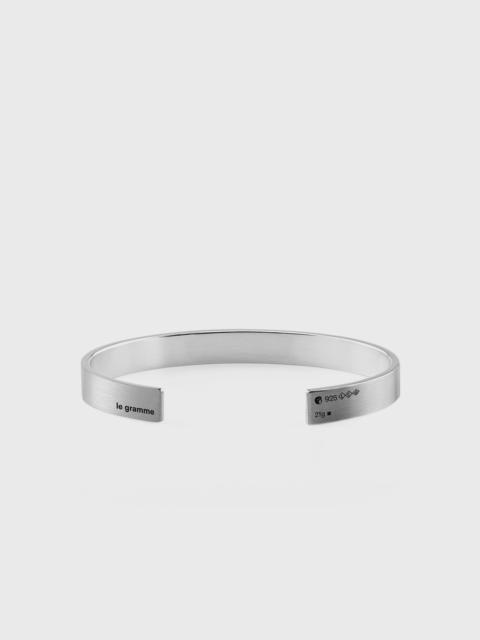 le gramme 21g-brushed-sterling silver-ribbon-bracelet