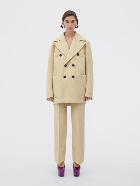 Bottega Veneta Curved Shape Double Wool Coat