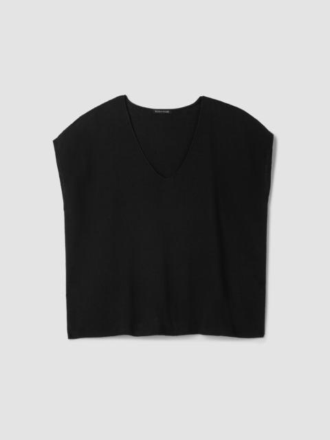 EILEEN FISHER Organic Linen Cotton V-Neck Top
