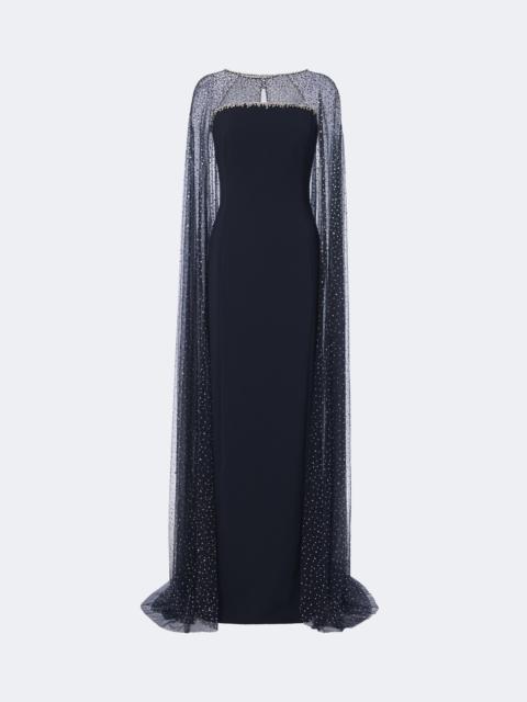 JENNY PACKHAM Moxie caped embellished gown