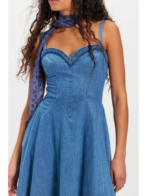 FREE PEOPLE Another Season Denim Midi Dress