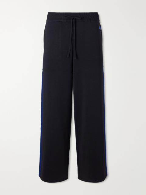 WALES BONNER Straight-Leg Logo-Embroidered Knitted Drawstring Sweatpants