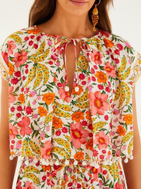 FARM RIO Banana Flowers Blouse