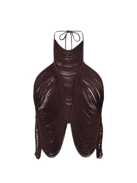 ELISABETTA FRANCHI halterneck fringed top