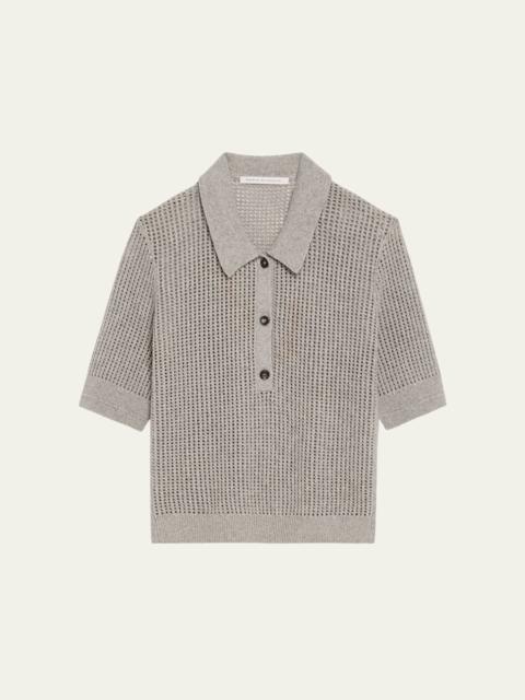 MARIA McMANUS Shrunken Mesh Polo