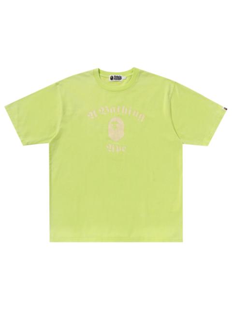 BAPE A Bathing Ape Overdye Relaxed Fit Tee 'Yellow'