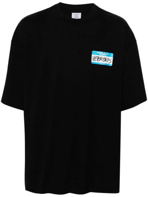 VETEMENTS My Name Is Vetements cotton T-shirt