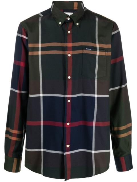 Barbour button-down check-pattern cotton shirt