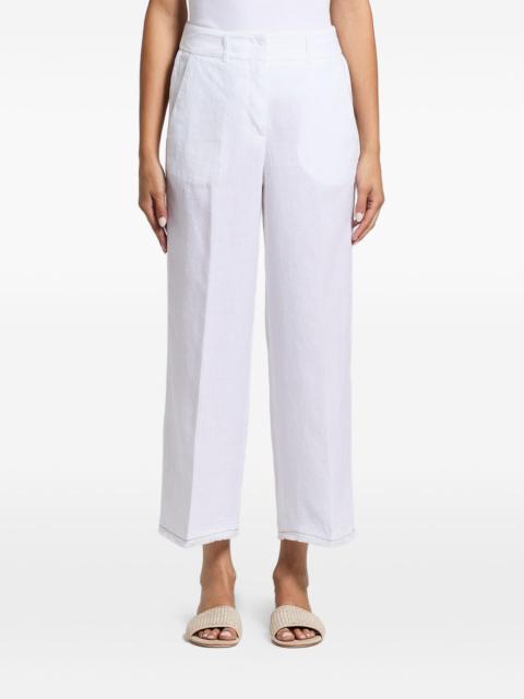 PESERICO frayed-hem trousers