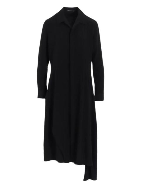 Y's crepe shirt midi dress