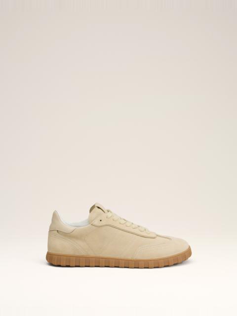AMI Paris YELLOW LEATHER LOW TOP STEP SNEAKERS | REVERSIBLE