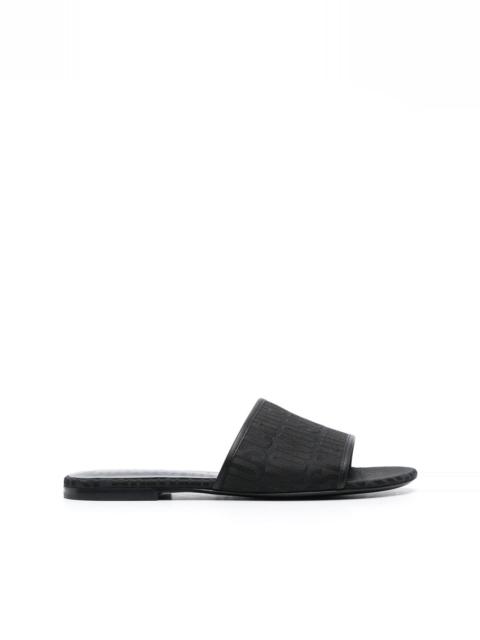 Moschino logo-jacquard leather sandals