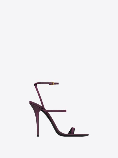 SAINT LAURENT dive sandals in shantung