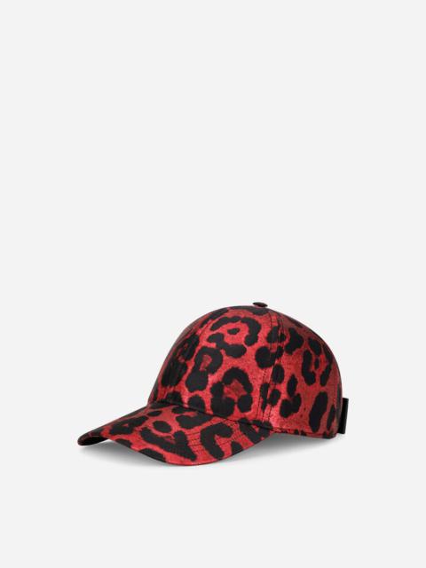 Dolce & Gabbana Leopard-design jacquard baseball cap