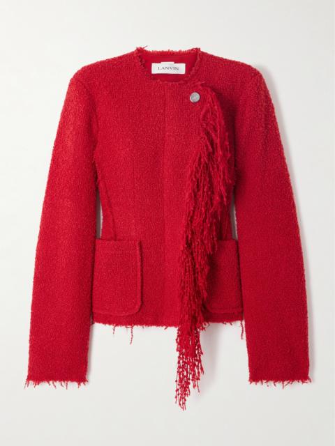 Lanvin Fringed Wool-blend Bouclè Jacket