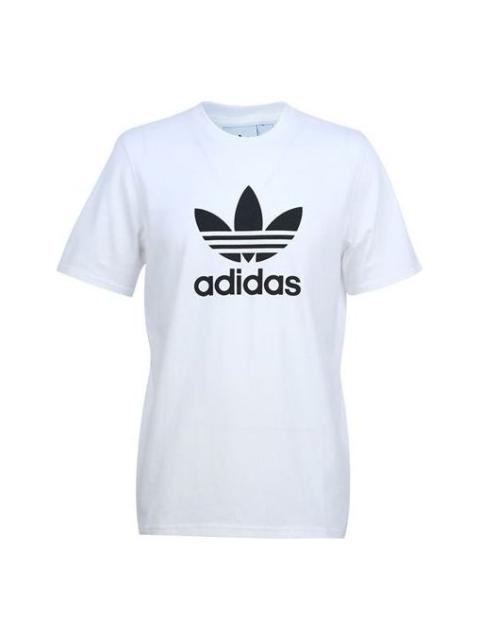 adidas originals Alphabet Printing Casual Breathable Sports Short Sleeve White CW0710