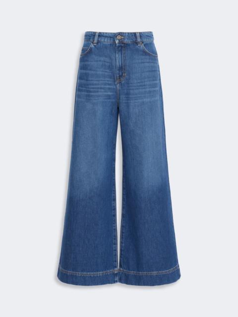 WEEKEND Max Mara CIRO Cotton denim wide-leg jeans - NAVY