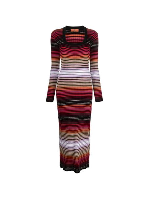 Missoni striped knitted midi dress