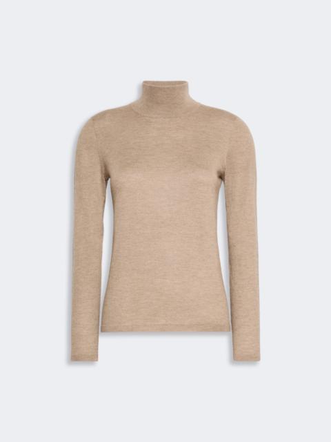 Max Mara GATTO Cashmere yarn polo-neck sweater - SAND