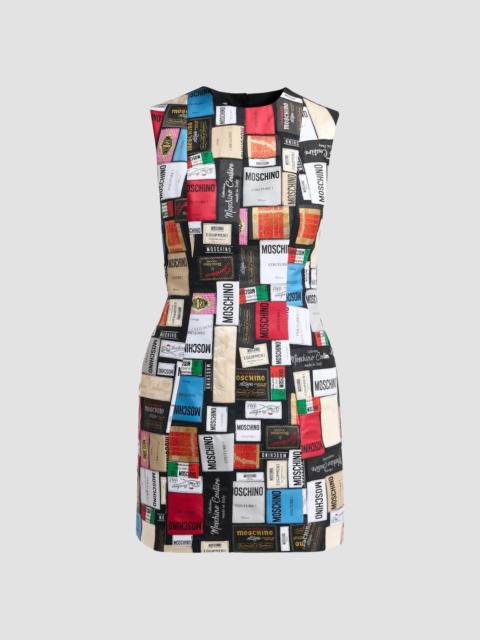 Moschino Women's Label-Print Cotton Mini Dress - Multi